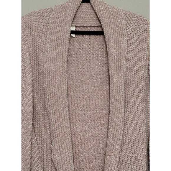 Wishlist Medium Large Chenille Cardigan Sweater Blush Pink Heavyweight Dolman - Picture 2 of 7
